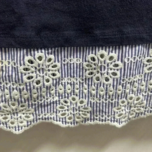 Boden Jersey Broderie Overlay Top - Picture 4 of 10